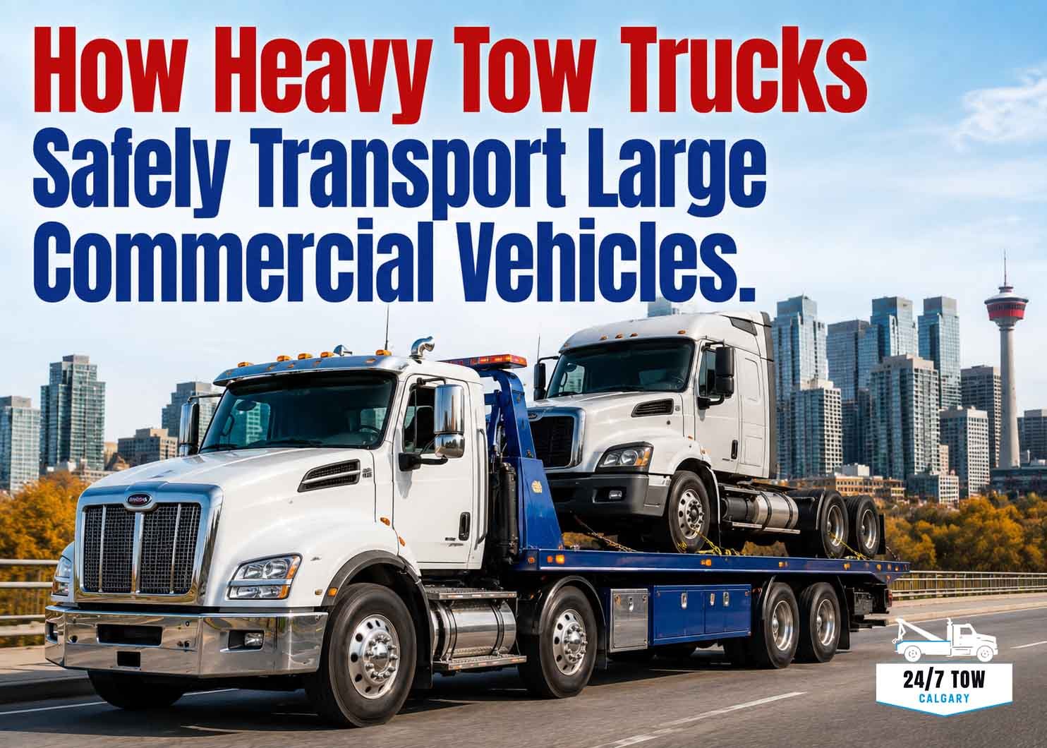 How Heavy Tow Trucks Safely Transport Large Commercial Vehicles