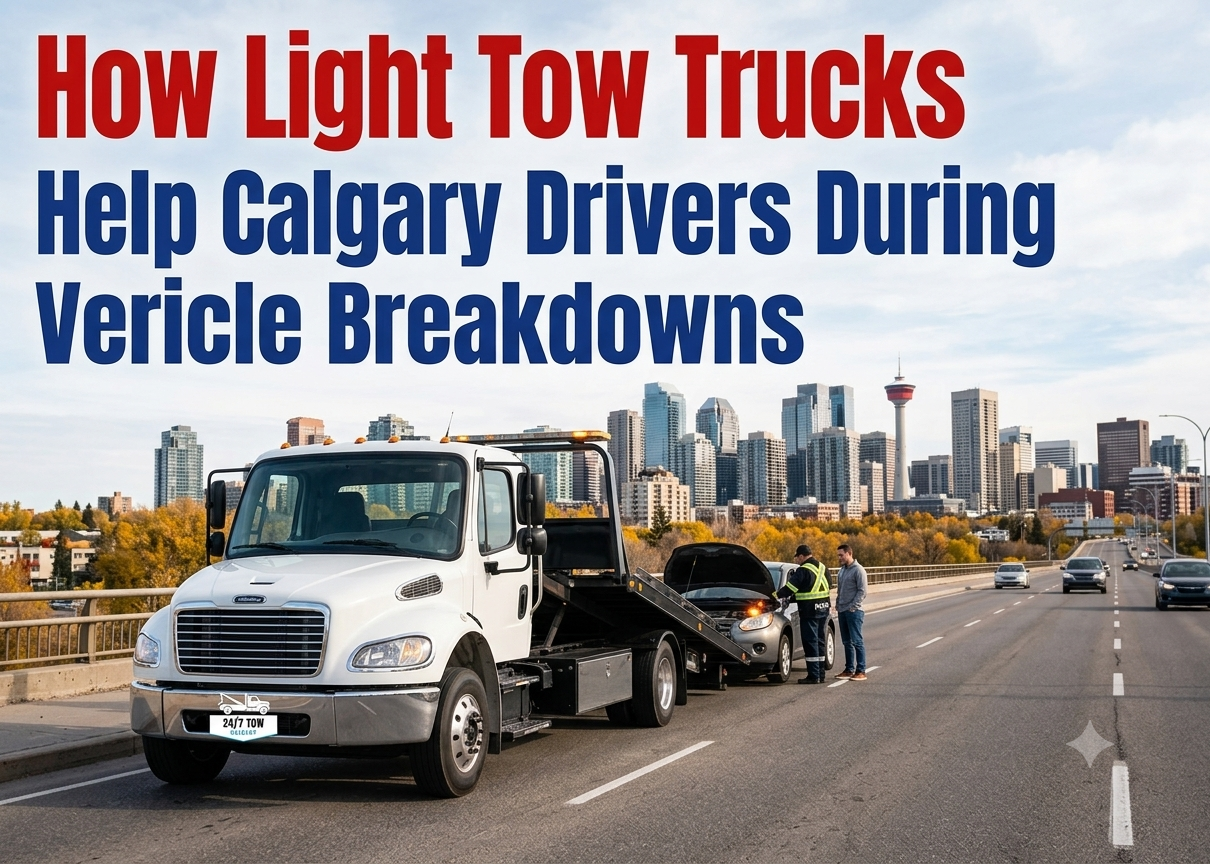 How Light Tow Trucks Help Calgary Drivers During Vehicle Breakdowns